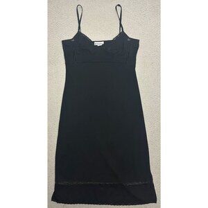 Necessary Objects Babydoll Slip Dress Black Lace Gothic Witchy Y2K Vintage